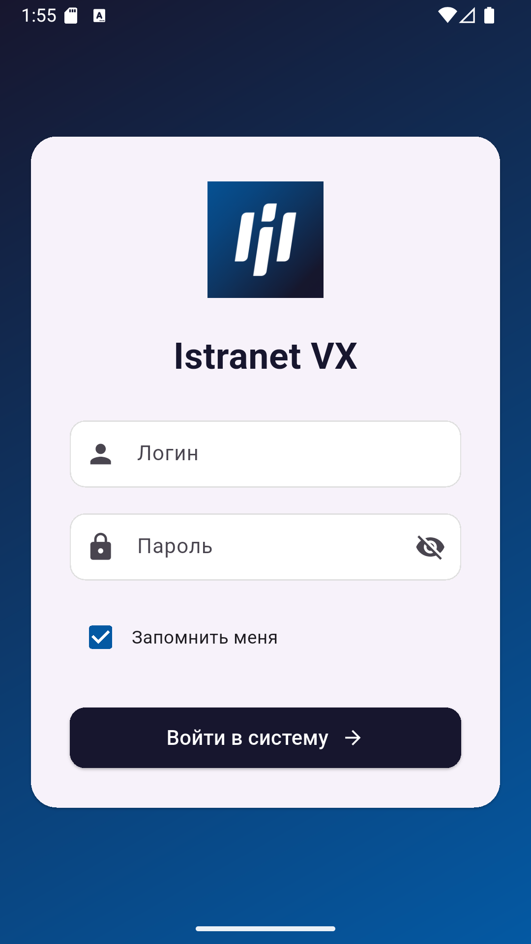 VX istranet экран 1